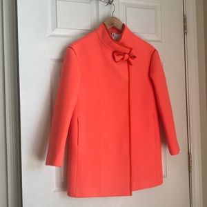 J. Crew crew cuts EUC spring/ fall wool orange coat size 12